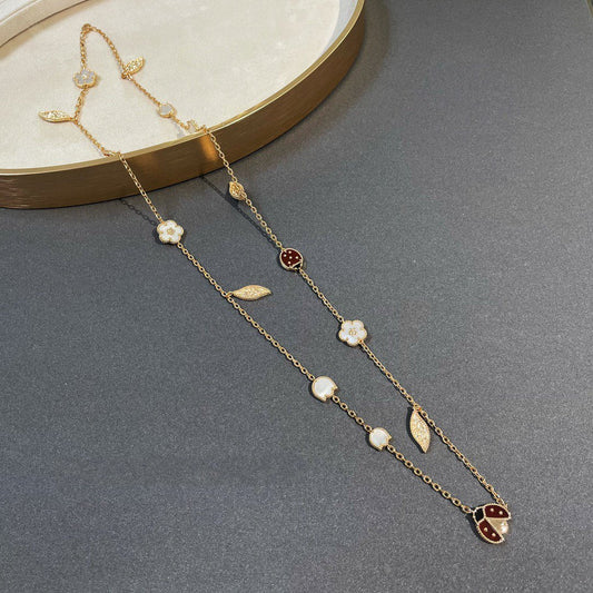 [⭐moonlume]LUCKY SPRING 15 MOTIFS GOLD NECKLACE