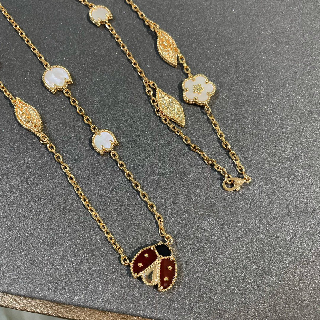 [⭐moonlume]LUCKY SPRING 15 MOTIFS GOLD NECKLACE