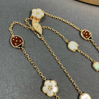 [⭐moonlume]LUCKY SPRING 15 MOTIFS GOLD NECKLACE