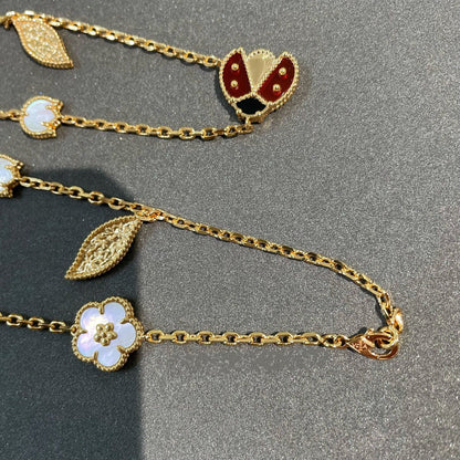 [⭐moonlume]LUCKY SPRING 15 MOTIFS GOLD NECKLACE