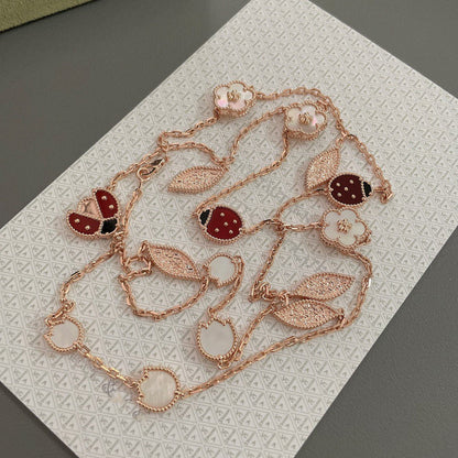 [⭐moonlume]LUCKY SPRING 15 MOTIFS ROSE GOLD NECKLACE