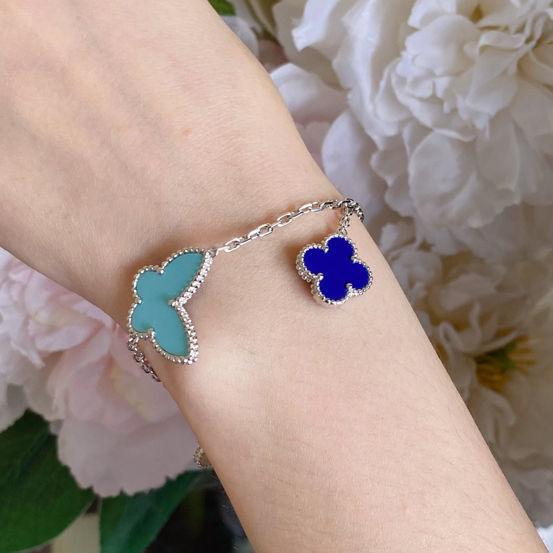 [⭐moonlume]LUCKY SPRING SILVER BRACELET 4 MOTIF
