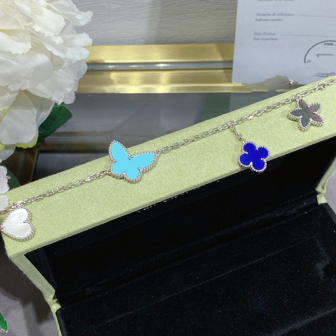[⭐moonlume]LUCKY SPRING SILVER BRACELET 4 MOTIF