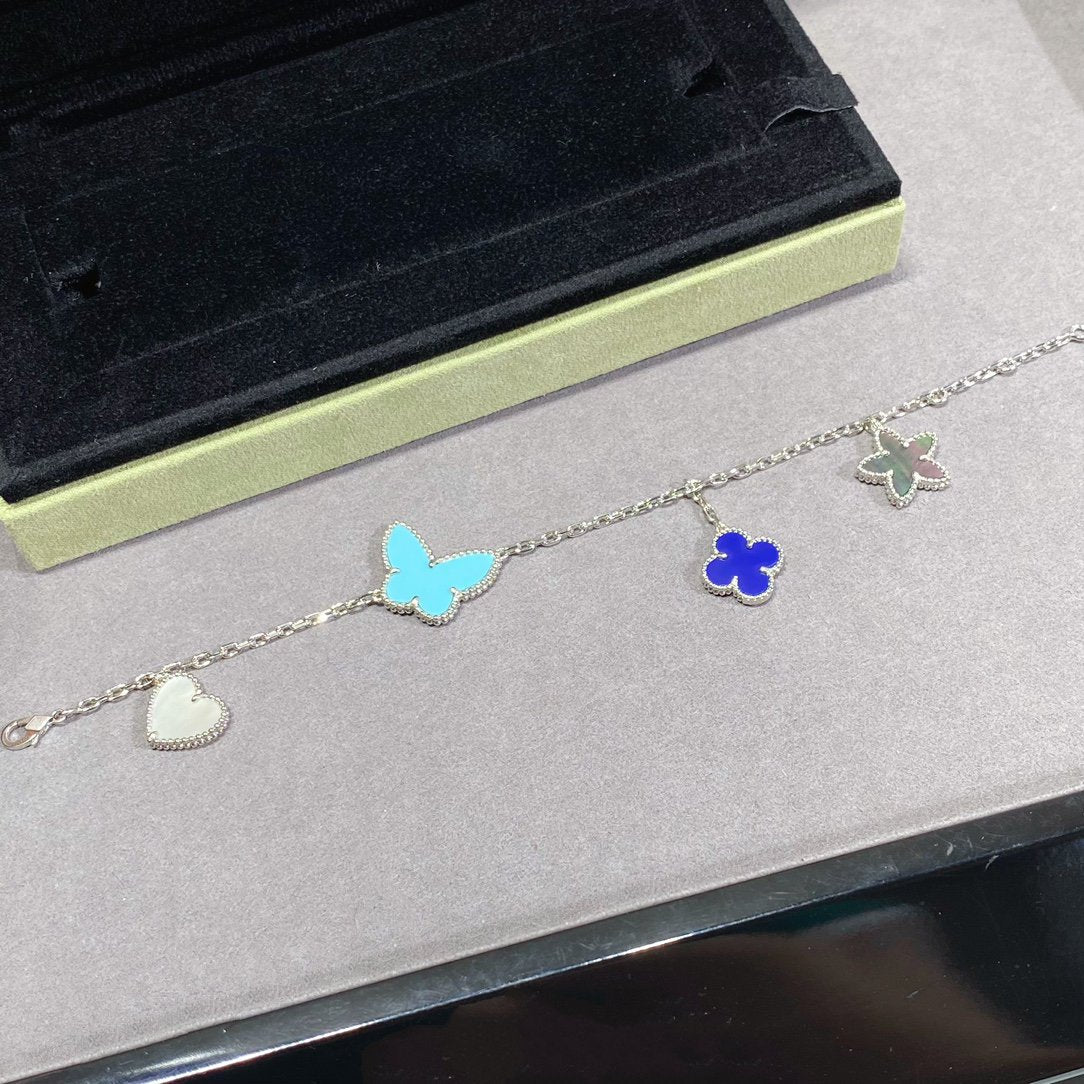 [⭐moonlume]LUCKY SPRING SILVER BRACELET 4 MOTIF