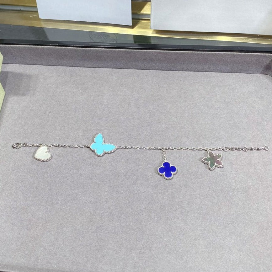 [⭐moonlume]LUCKY SPRING SILVER BRACELET 4 MOTIF