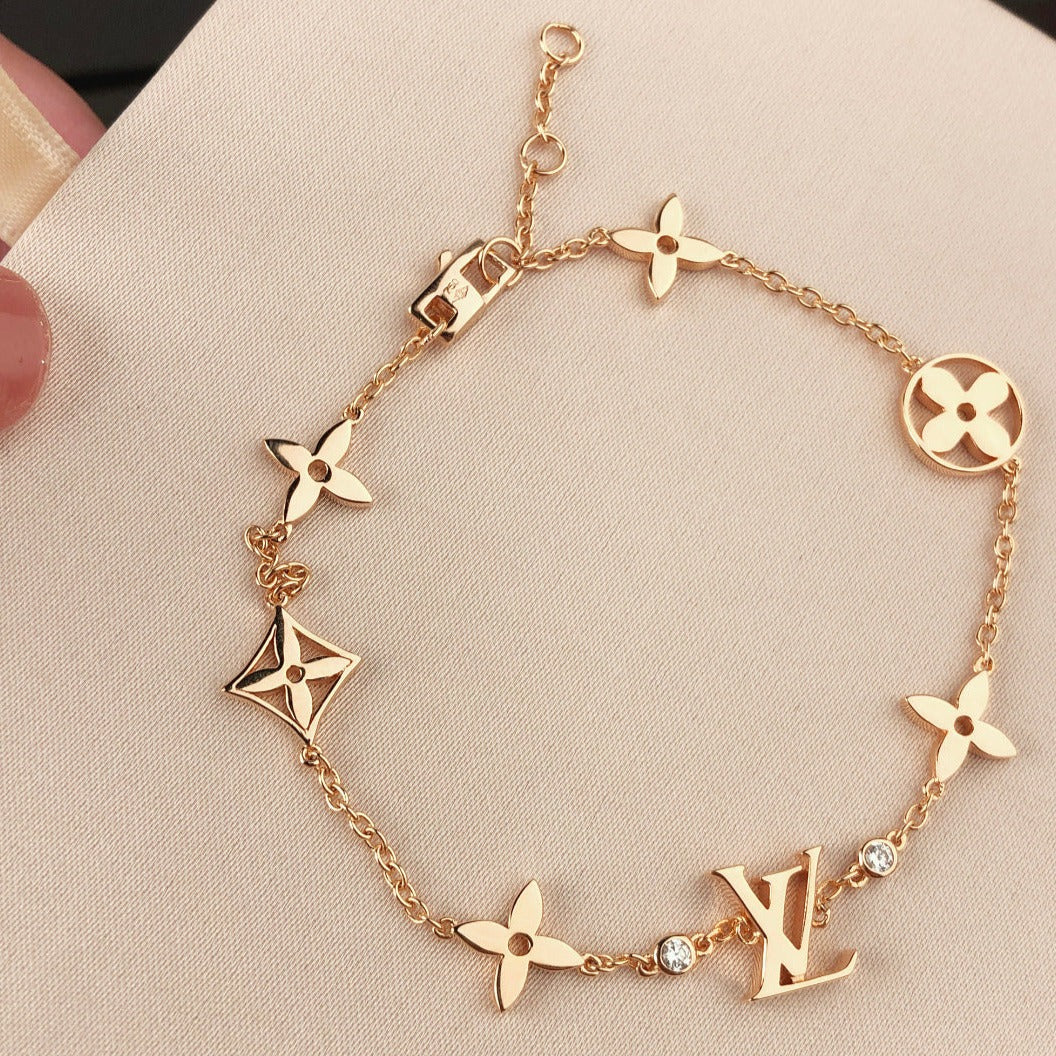 [⭐moonlume]STAR AND SUN 7 MOTIFS GOLD BRACELET