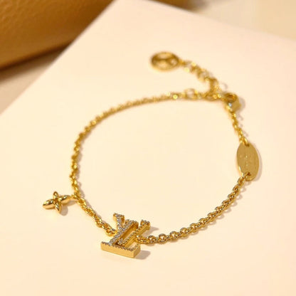 [⭐moonlume]LOGO STAR MOTIF GOLD BRACELET