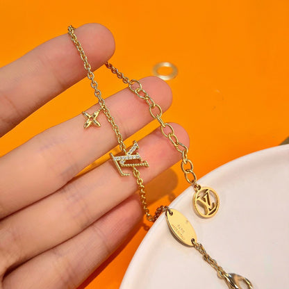 [⭐moonlume]LOGO STAR MOTIF GOLD BRACELET
