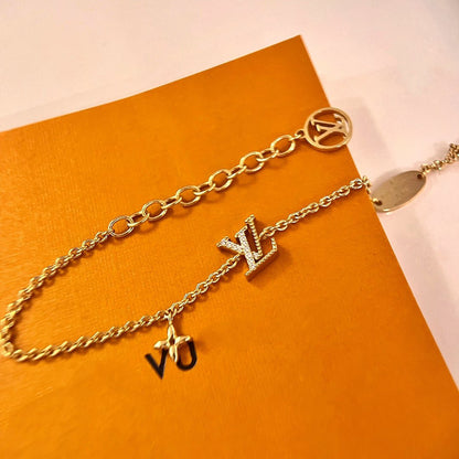 [⭐moonlume]LOGO STAR MOTIF GOLD BRACELET