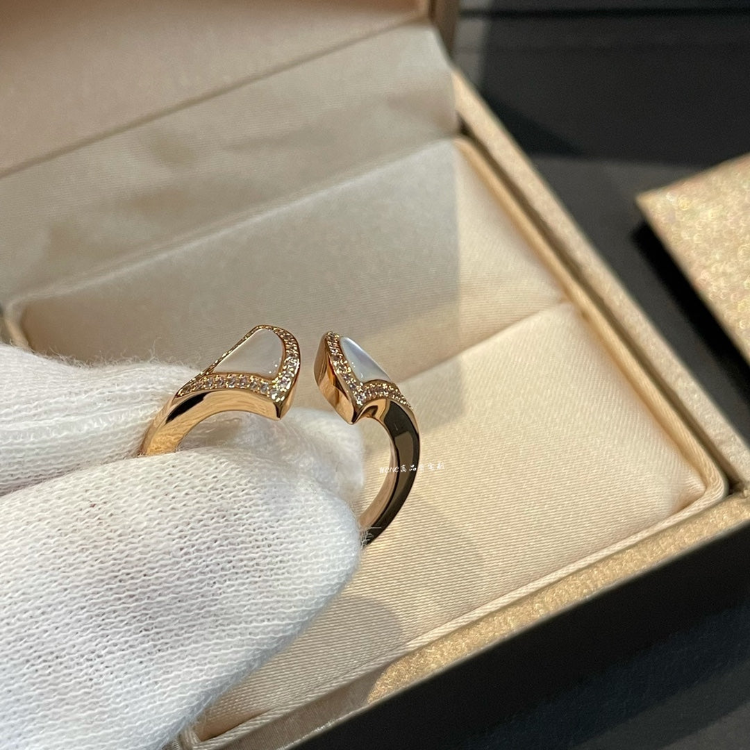 [⭐moonlume]DREAM MOP DIAMOND OPEN RING
