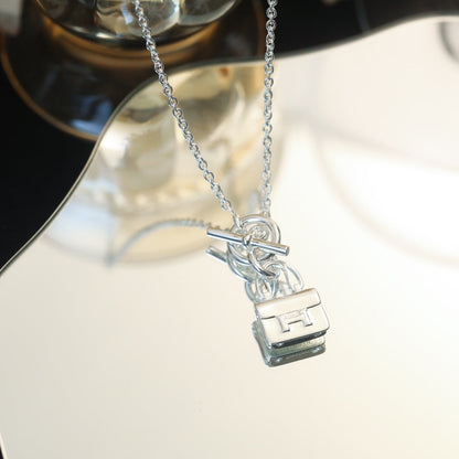 [⭐moonlume]POP H PEDANT SILVER NECKLACE