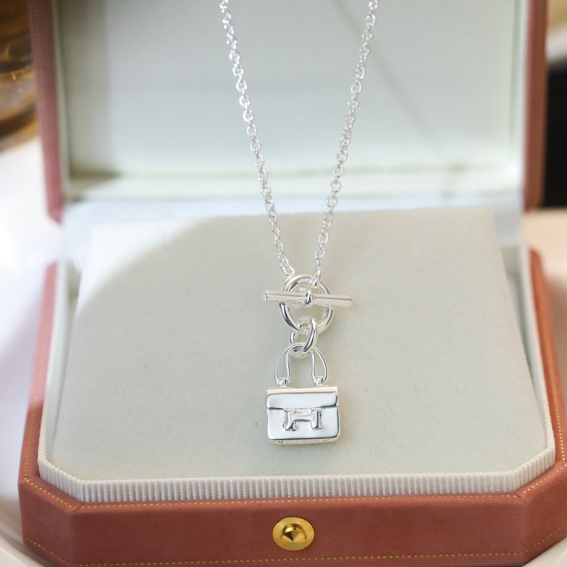 [⭐moonlume]POP H PEDANT SILVER NECKLACE