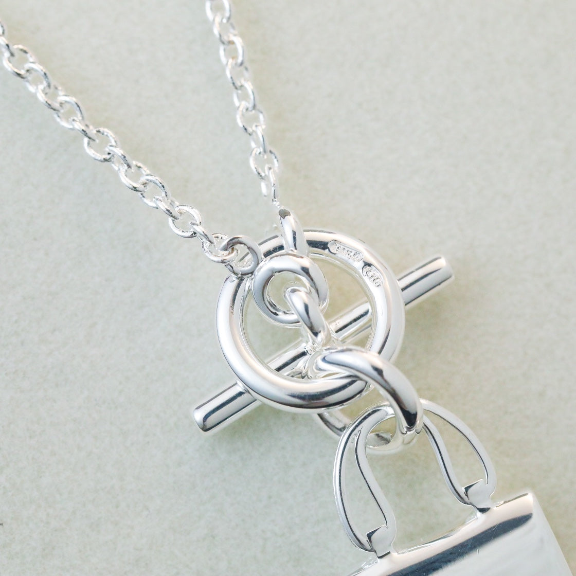 [⭐moonlume]POP H PEDANT SILVER NECKLACE