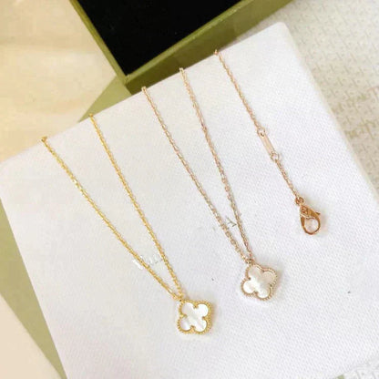 [⭐moonlume]CLOVER MINI 9.5MM WHITE MOTHER-OF-PEARL NECKLACE