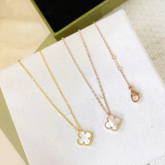 [⭐moonlume]CLOVER MINI 9.5MM WHITE MOTHER-OF-PEARL NECKLACE