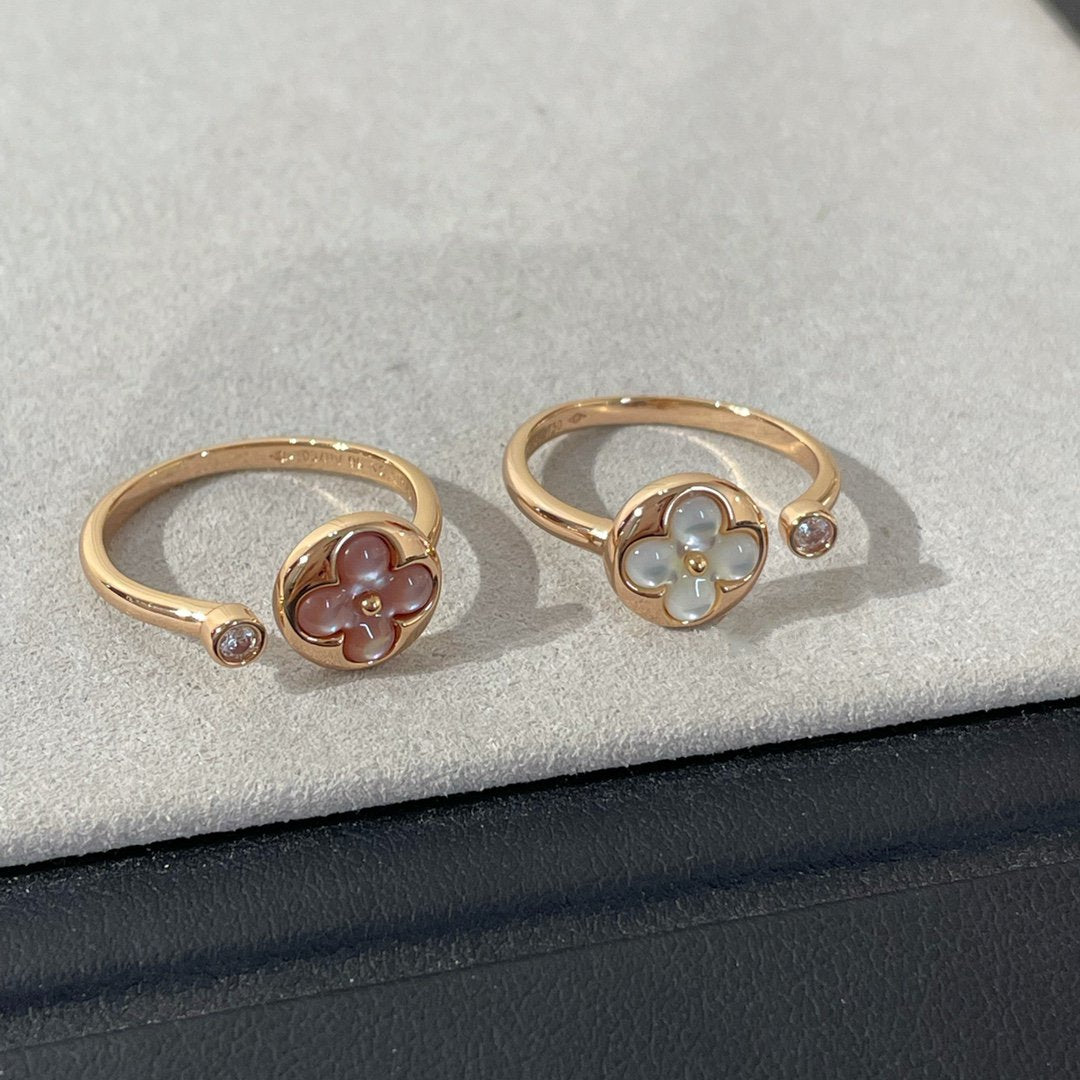 [⭐moonlume]SUN 1 DIAMOND PINK MOP RING