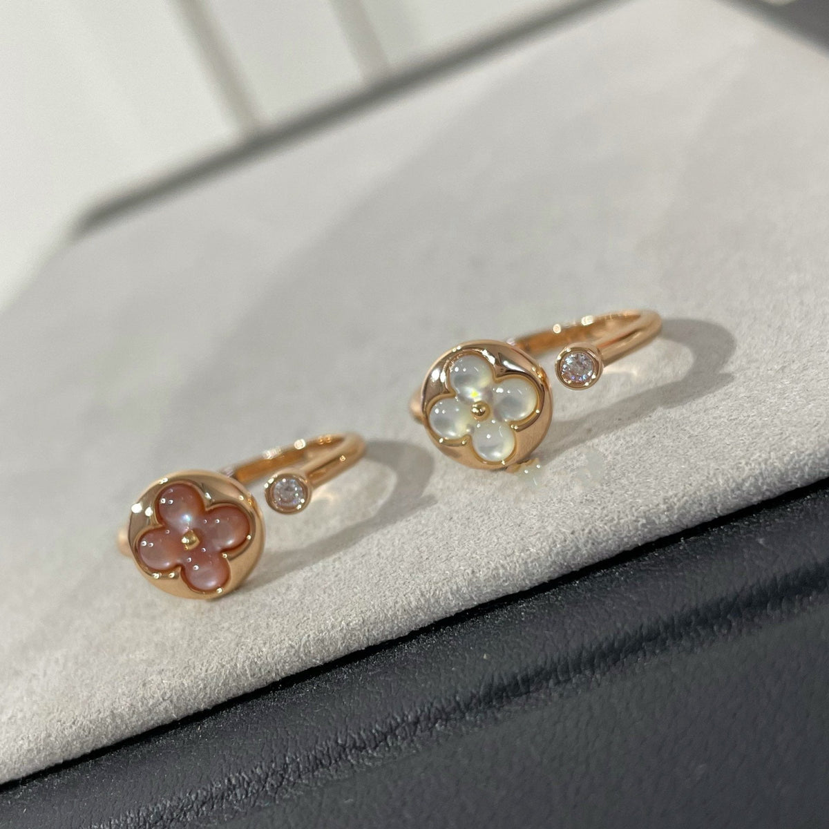 [⭐moonlume]SUN 1 DIAMOND PINK MOP RING