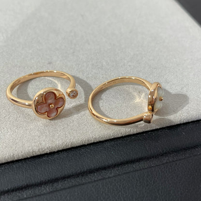 [⭐moonlume]SUN 1 DIAMOND PINK MOP RING