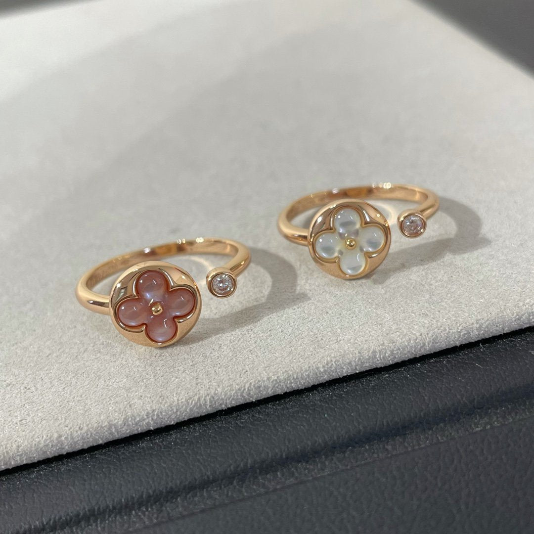 [⭐moonlume]SUN 1 DIAMOND PINK MOP RING