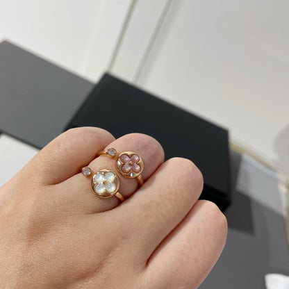 [⭐moonlume]SUN 1 DIAMOND PINK MOP RING