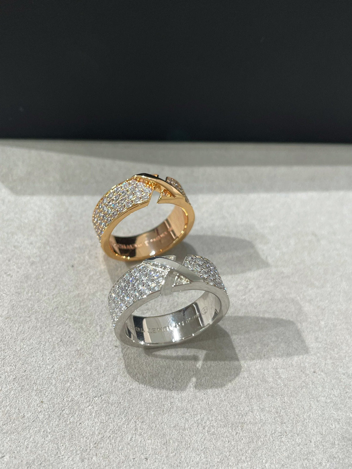 [⭐moonlume]LIENS EVIDENCE  DIAMOND PAVED RING
