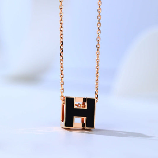 [⭐moonlume]H CAGE PINK GOLD NECKLACE