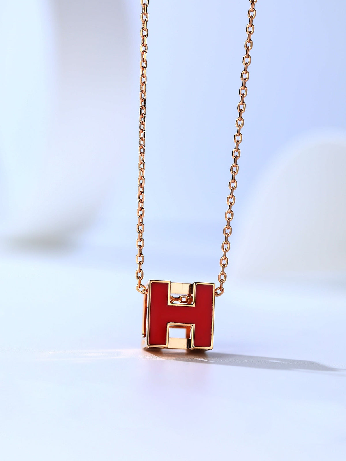 [⭐moonlume]H CAGE PINK GOLD NECKLACE