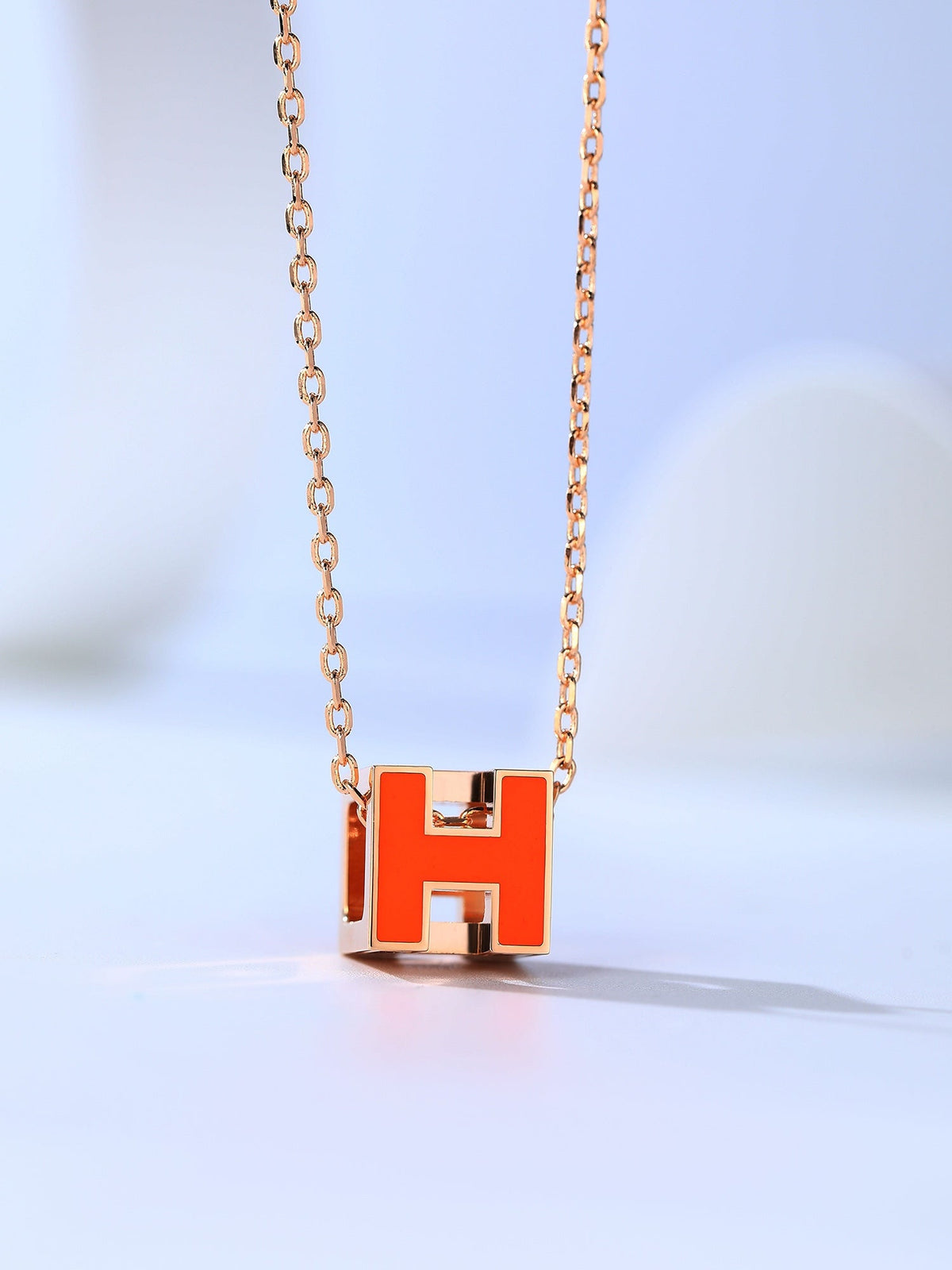 [⭐moonlume]H CAGE PINK GOLD NECKLACE