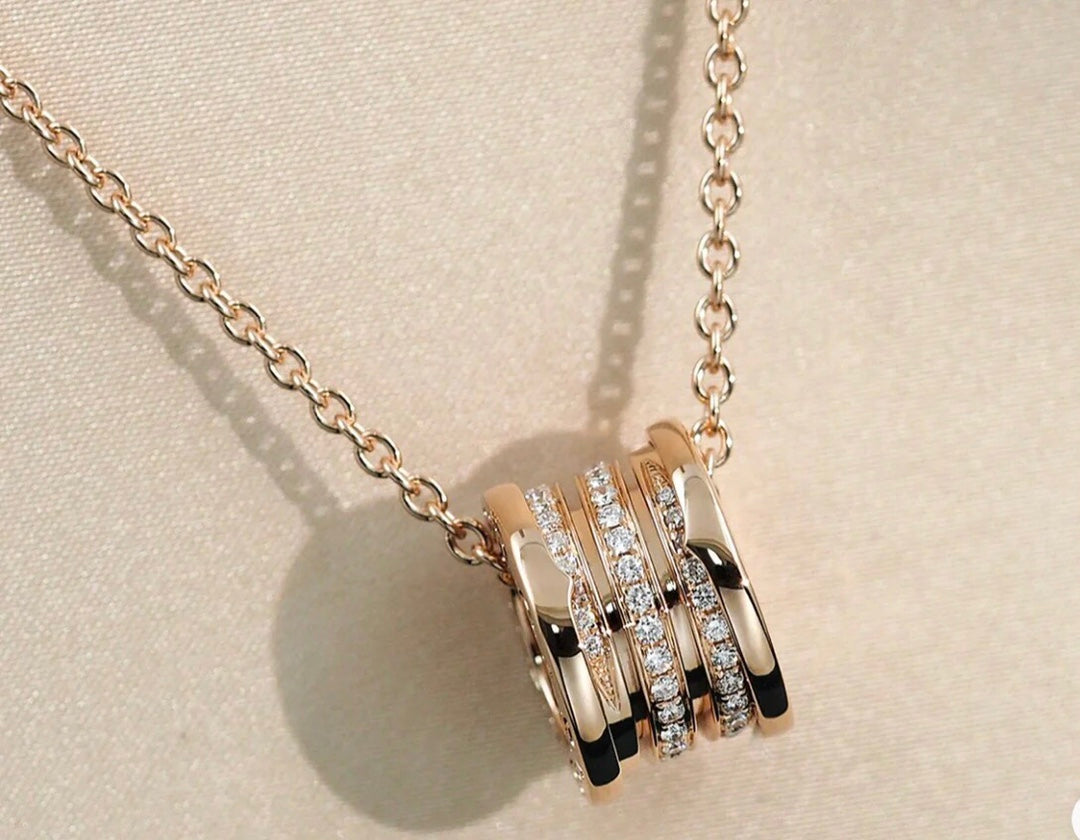 [⭐moonlume]ZERO 1 PINK GOLD DIAMOND NECKLACE