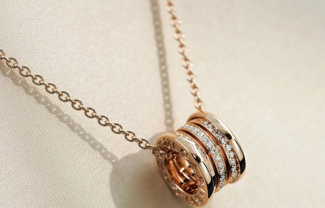 [⭐moonlume]ZERO 1 PINK GOLD DIAMOND NECKLACE