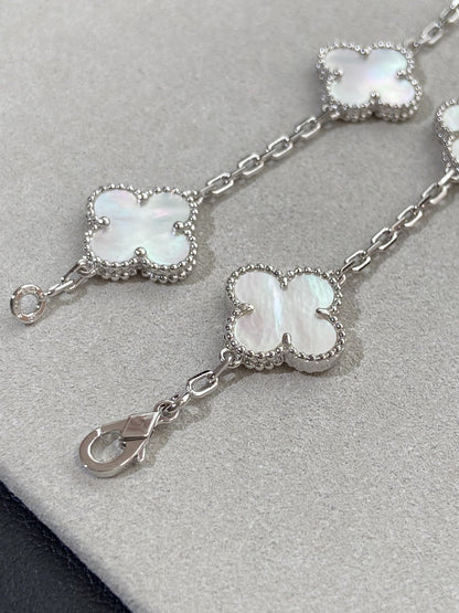 [⭐moonlume]CLOVER WHITE PEARL MOP 5 MOTIF BRACELET COLLECTION