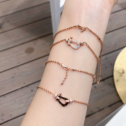 [⭐moonlume]FORCE 10 PINK GOLD DIAMOND NECKLACE