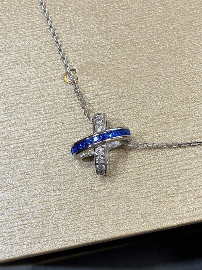 [⭐moonlume]LIENS DIAMOND SILVER NECKLACE
