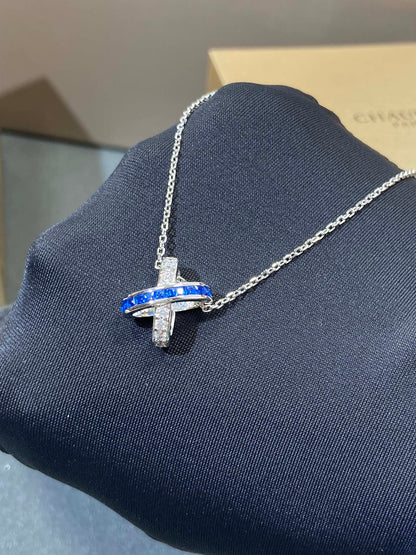 [⭐moonlume]LIENS DIAMOND SILVER NECKLACE