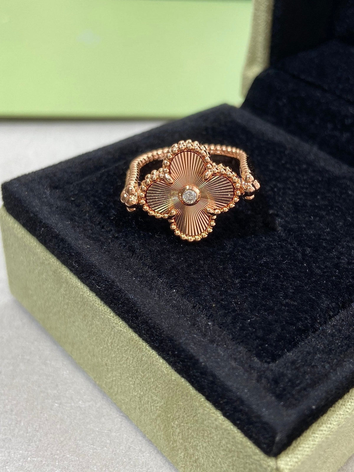 [⭐moonlume]CLOVER RIVERSIBLE ROSE GOLD RING