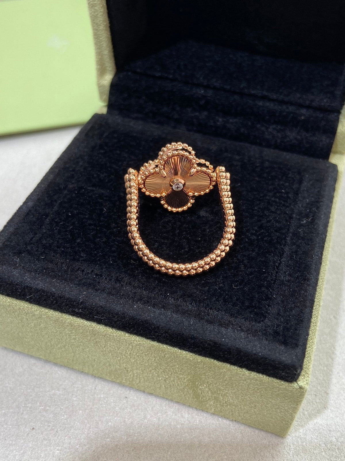 [⭐moonlume]CLOVER RIVERSIBLE ROSE GOLD RING
