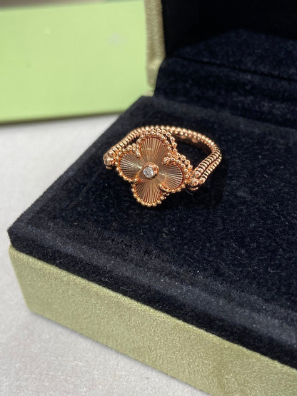 [⭐moonlume]CLOVER RIVERSIBLE ROSE GOLD RING