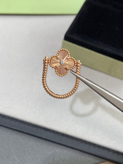 [⭐moonlume]CLOVER RIVERSIBLE ROSE GOLD RING