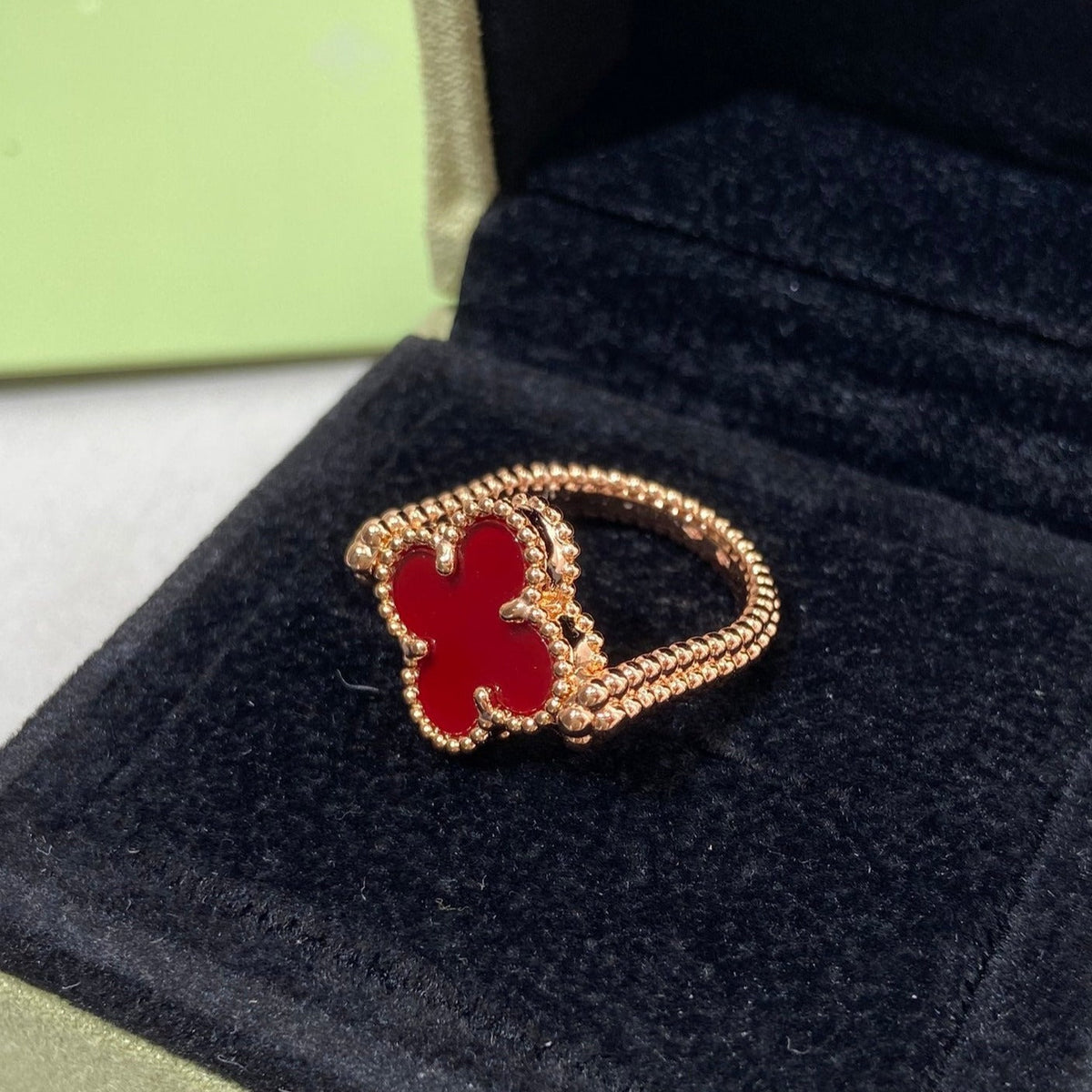 [⭐moonlume]CLOVER RIVERSIBLE ROSE GOLD RING