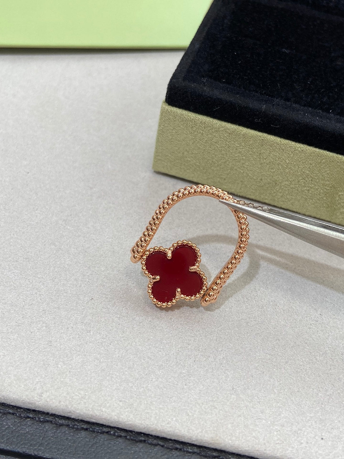 [⭐moonlume]CLOVER RIVERSIBLE ROSE GOLD RING