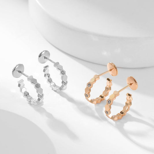 [⭐moonlume]BEE LOVE DIAMOND HOOP EARRINGS