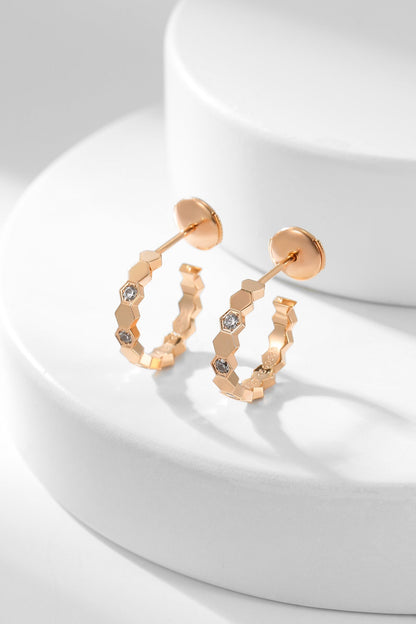 [⭐moonlume]BEE LOVE DIAMOND HOOP EARRINGS