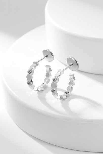 [⭐moonlume]BEE LOVE DIAMOND HOOP EARRINGS