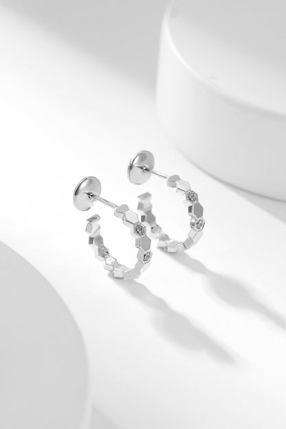 [⭐moonlume]BEE LOVE DIAMOND HOOP EARRINGS