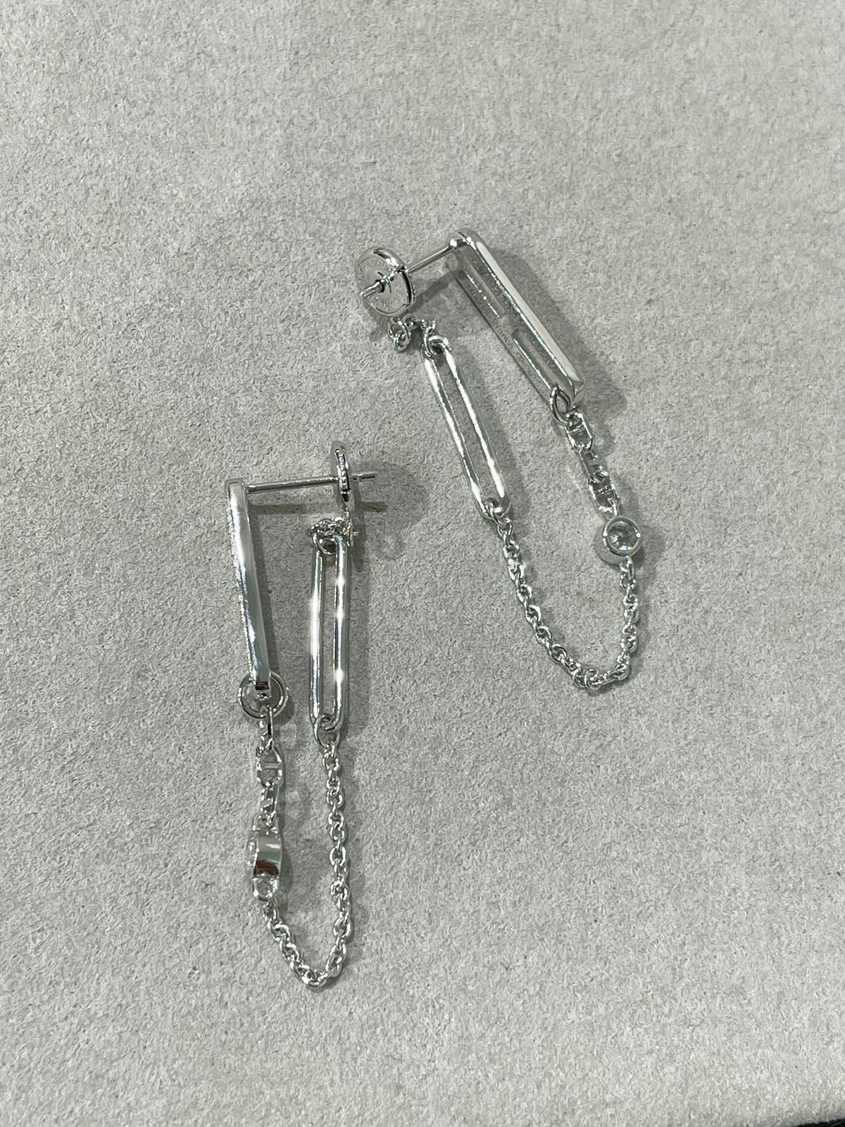 [⭐moonlume]CHAINE CHAOS DIAMOND DROP EARRINGS