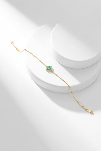 [⭐moonlume]CLOVER BRACELET MALACHITE 1 MOTIF