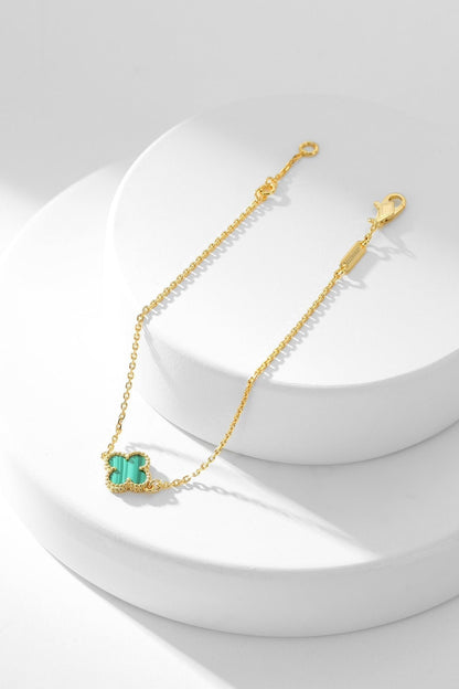 [⭐moonlume]CLOVER BRACELET MALACHITE 1 MOTIF