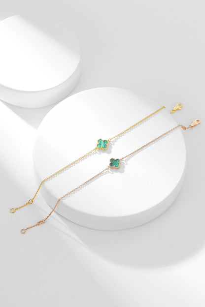 [⭐moonlume]CLOVER BRACELET MALACHITE 1 MOTIF