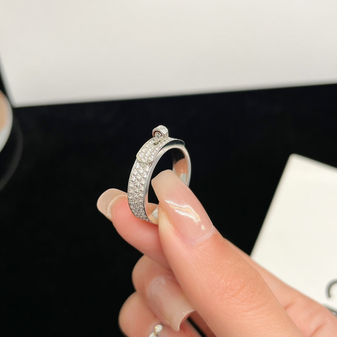 [⭐moonlume]KELLY SILVER DIAMOND RING