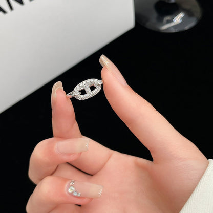 [⭐moonlume]RONDE SMALL SILVER DIAMOND RING